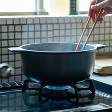 画像をギャラリービューアに読み込む, 味わい鍋の両手22cmを横から
