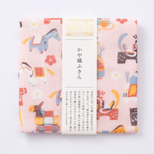 画像をギャラリービューアに読み込む, 干支の柄のかや織ふきん 午(うま)
