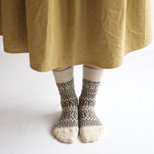 画像をギャラリービューアに読み込む, ウールジャガードソックス

