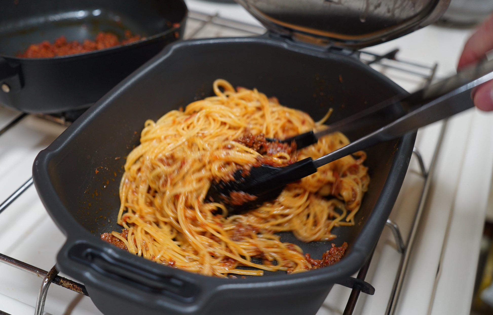 マルチパスタパンで調理