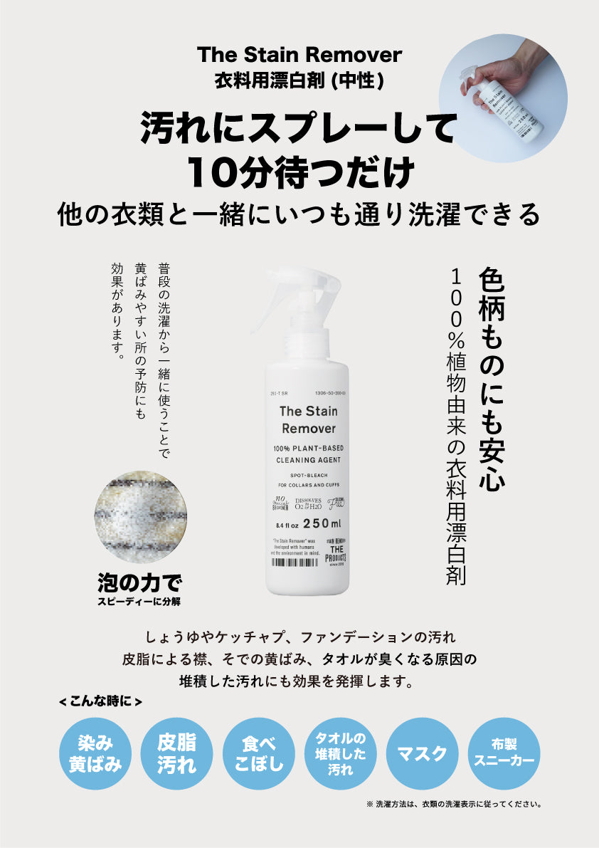 THE洗濯洗剤 [Think Nature] ボトルとThe Stain Remover (衣類用漂白剤) ボトルのセット